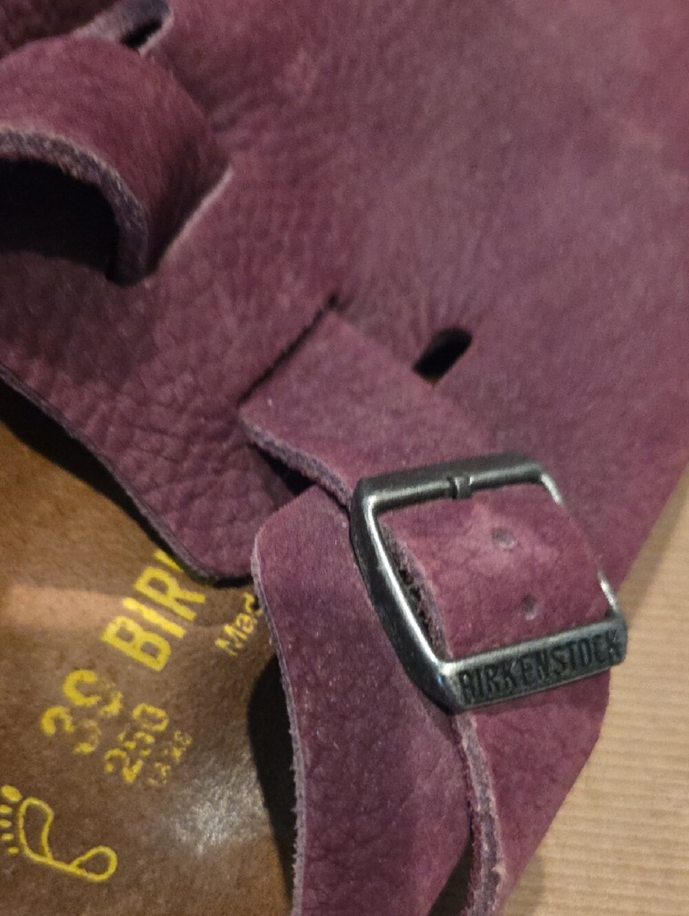 Birkenstock Purple Suede Clogs Size 39 - Picture 9 of 11